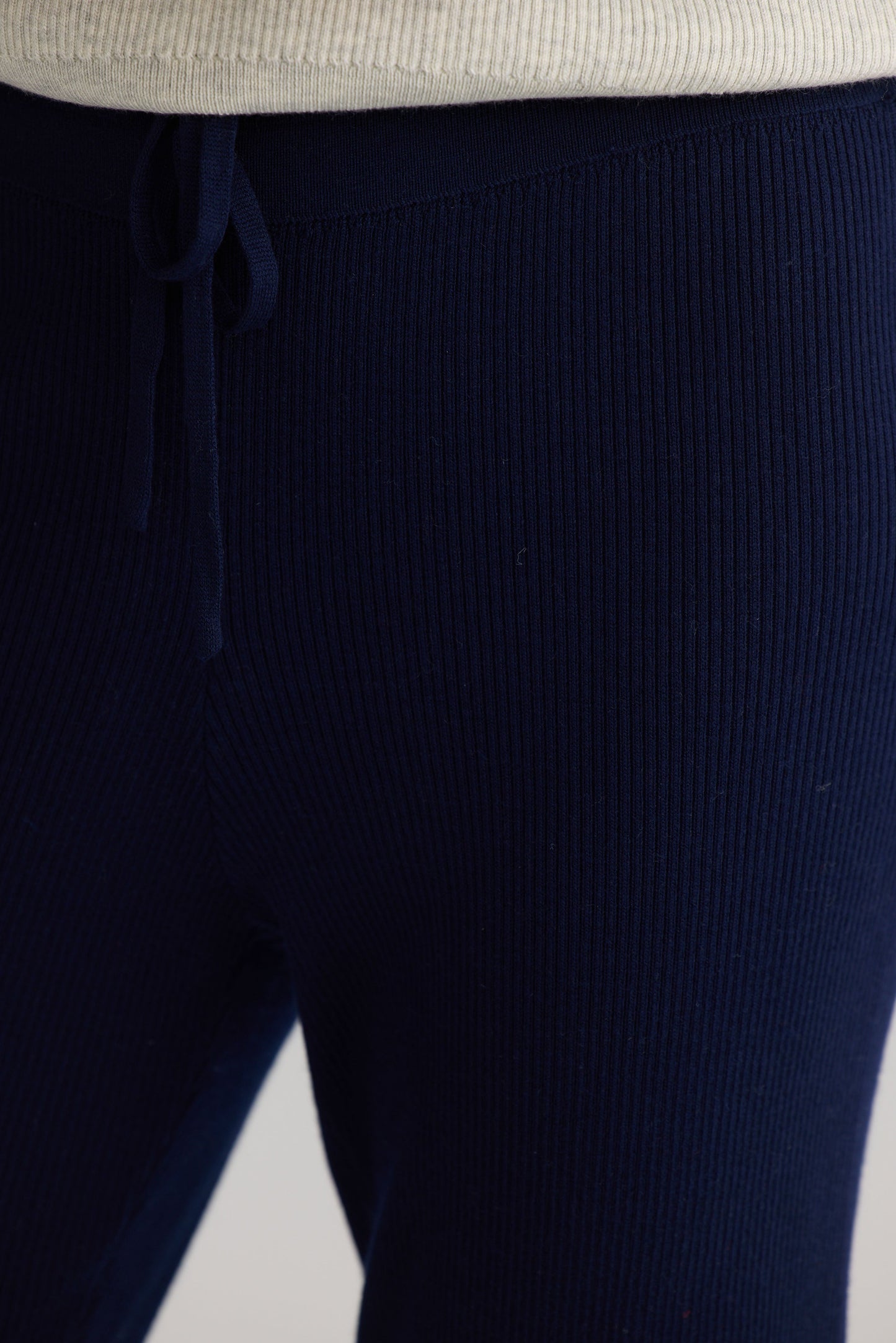 Tilda Pant in navy, shown on model.