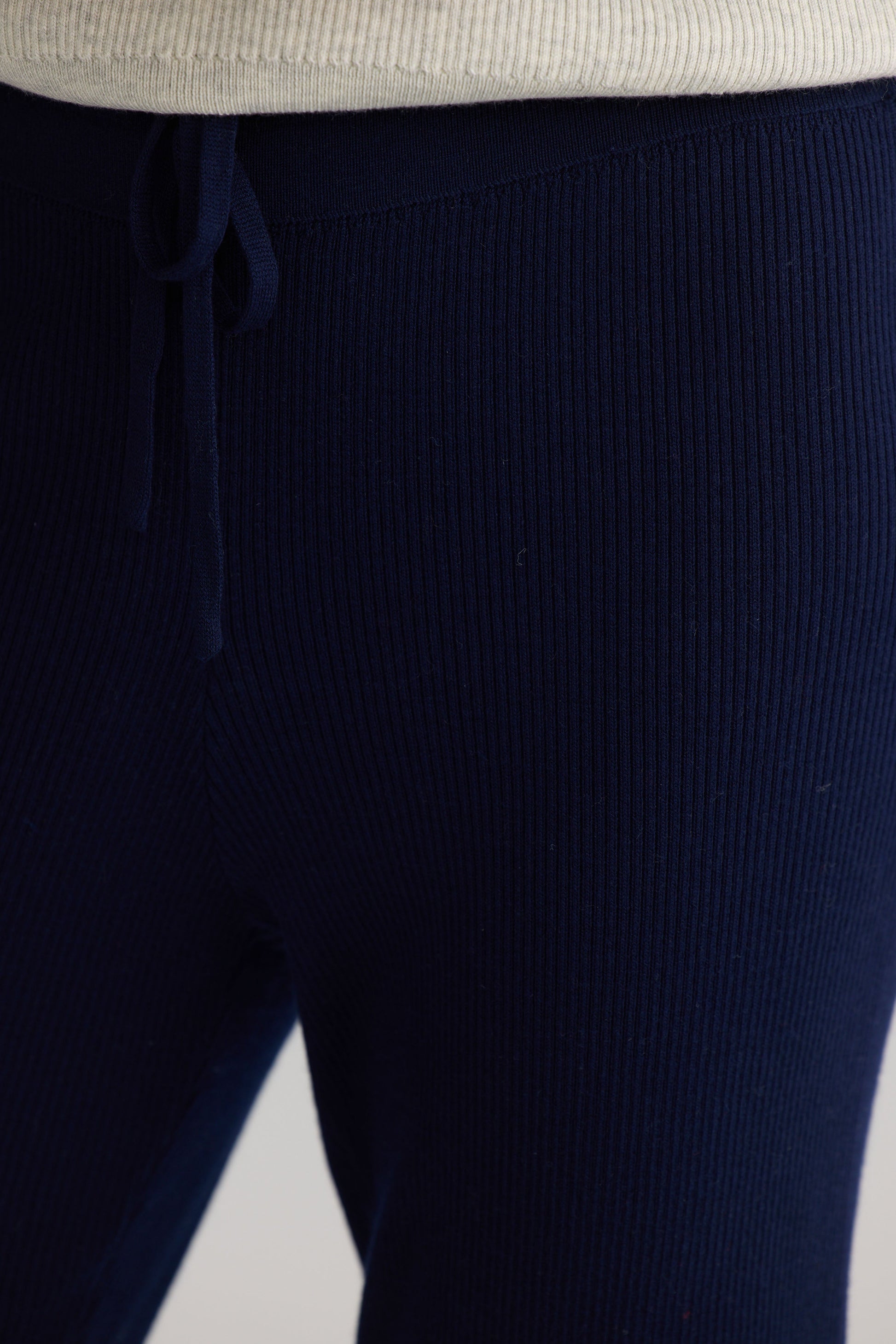 Tilda Pant in navy, shown on model.